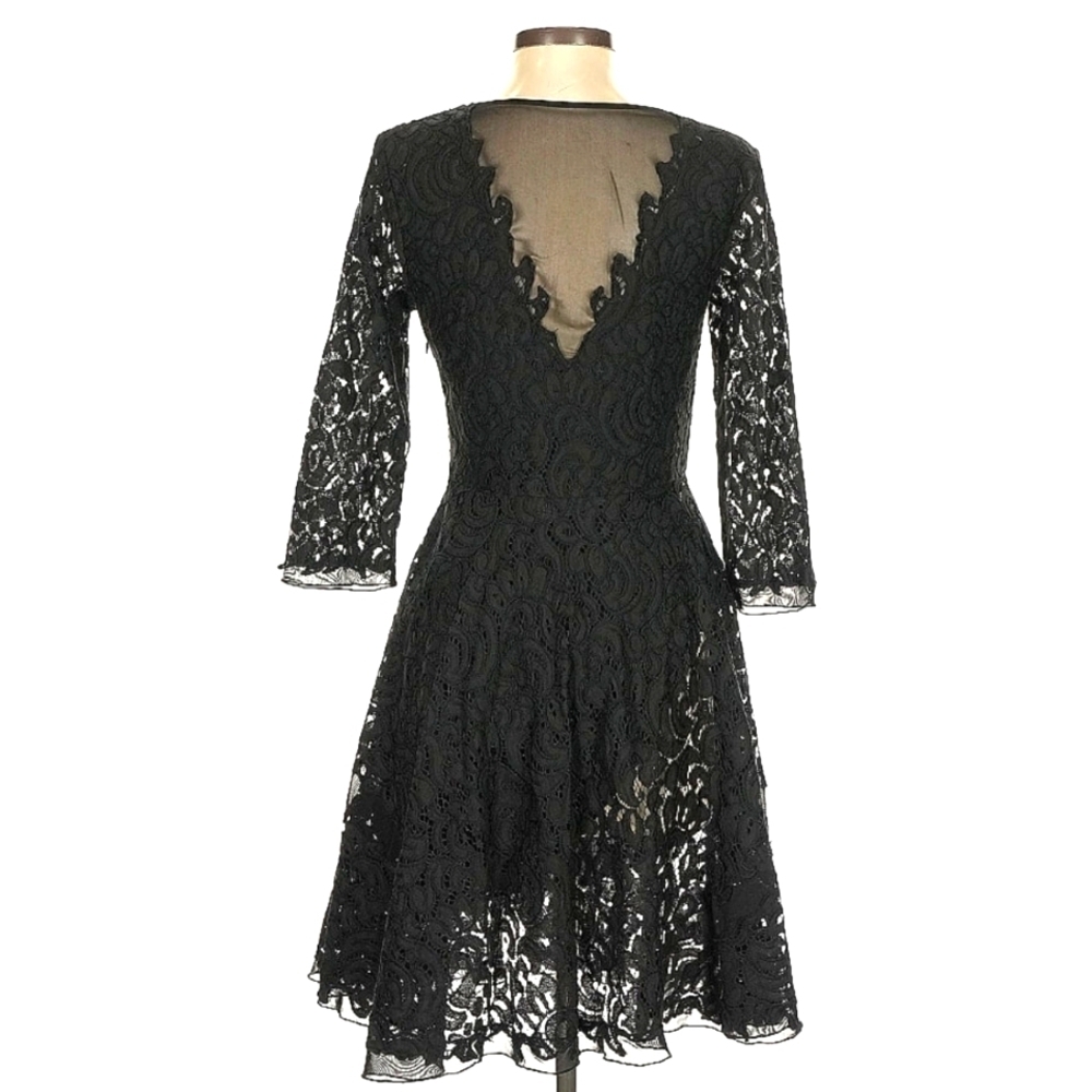 Saylor XS Black Wednesday Adams Style Dress  Excellent Condtion - Picture 2 of 3